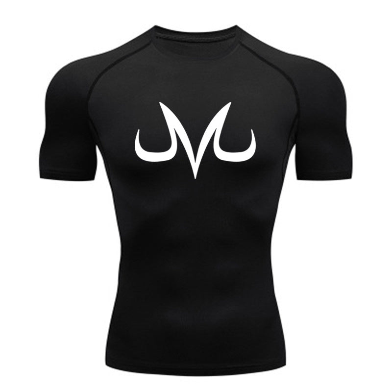 Men's Tight Round Neck T-shirt Compression And Quick-drying